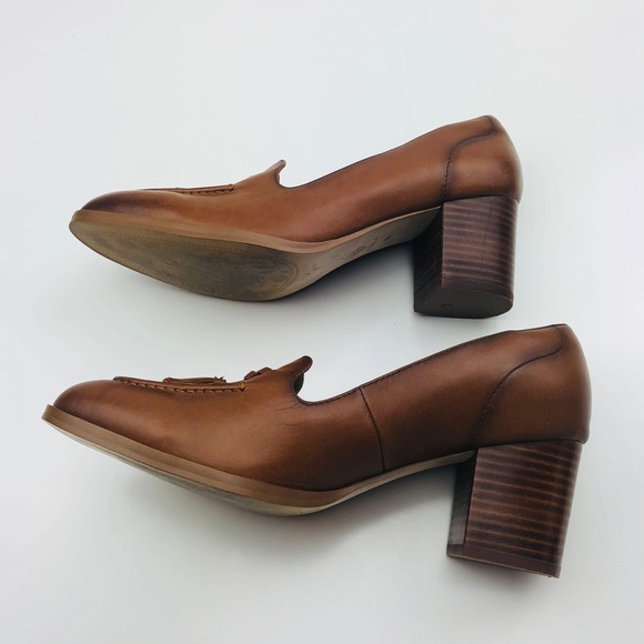 isola shoes - [isola] brown tassel hailey heel